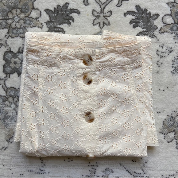 Madewell Eyelet Patio Button-Front Midi Skirt - Picture 8 of 8